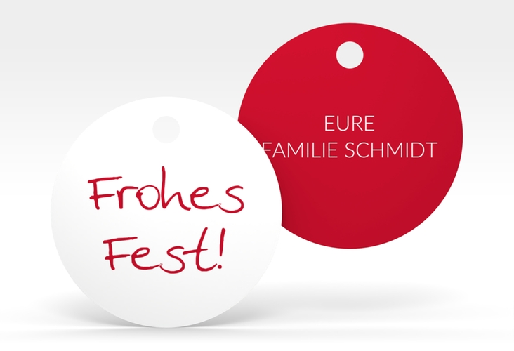 Geschenkanhänger Weihnachten Joy Geschenkanhänger, rund