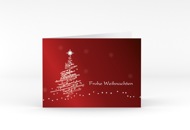 Geschäftliche Weihnachtskarte Weihnachtsbaum A6 Klappkarte quer