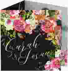 Dankeskarte Hochzeit Flowerbomb quadr. Doppel-Klappkarte schwarz
