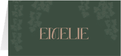 Klick: Details zu Tischkarte Hochzeit "Efeugrün" anzeigen Tischkarte Hochzeit Efeugrün Tischkarten gruen im Fantasy-Elfen-Design mit Efeu
