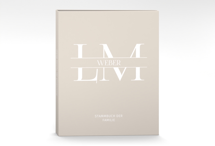 Stammbuch A4 Monogramm Stammbuch A4 beige