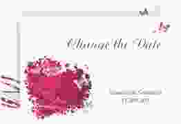 Change the Date-Karte Hochzeit Mailand A6 Karte quer pink