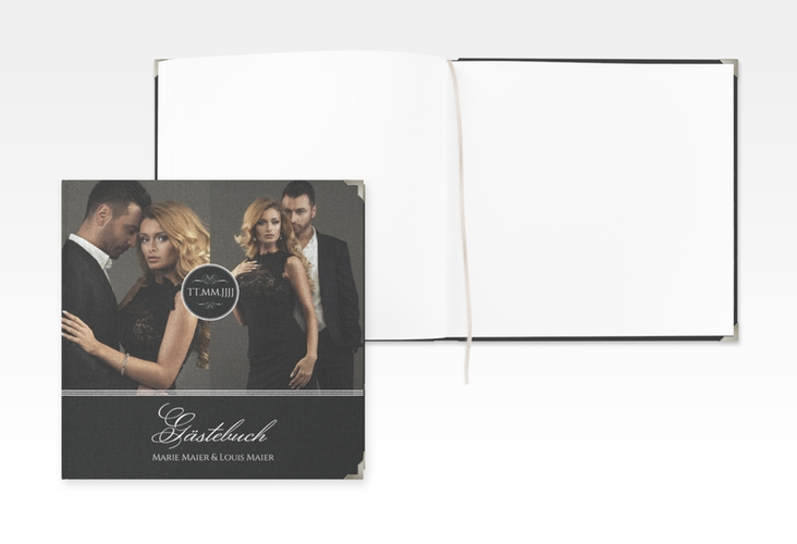 Gästebuch Selection Hochzeit Elegancy Leinen-Hardcover schwarz