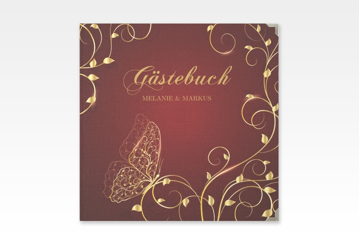 Gästebuch Selection Hochzeit Eternity Leinen-Hardcover rot