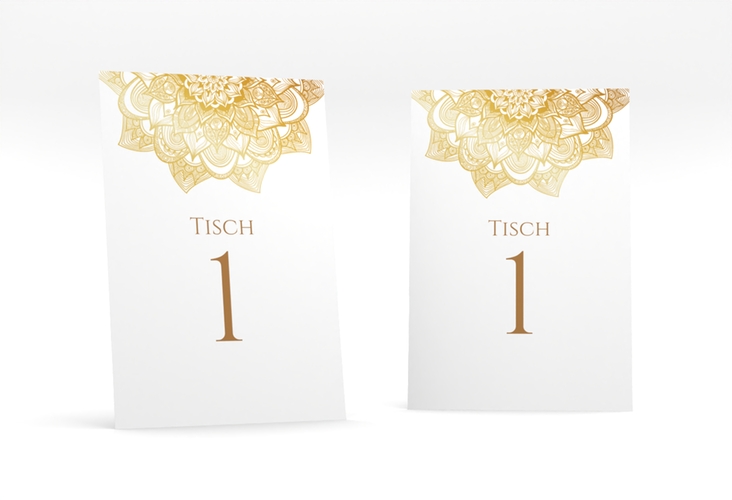 Tischnummer Hochzeit Delight Tischaufsteller gold