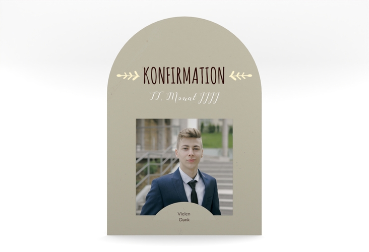 Danksagung Konfirmation Branch mittlere Bogen-Karte + Foto