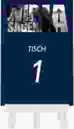 Tischnummer Hochzeit Letters Tischaufsteller blau