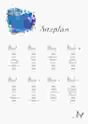 Sitzplan Poster Hochzeit Mailand 50 x 70 cm Poster blau