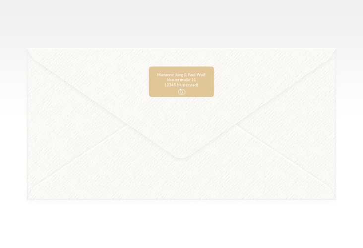 Absenderetikett Hochzeit Rise 45,7 x 21,2 mm beige