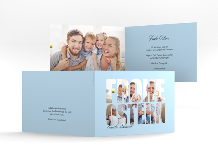 Osterkarte Osterzeit A6 Klappkarte quer