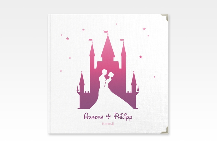 Gästebuch Selection Hochzeit Castle Leinen-Hardcover pink