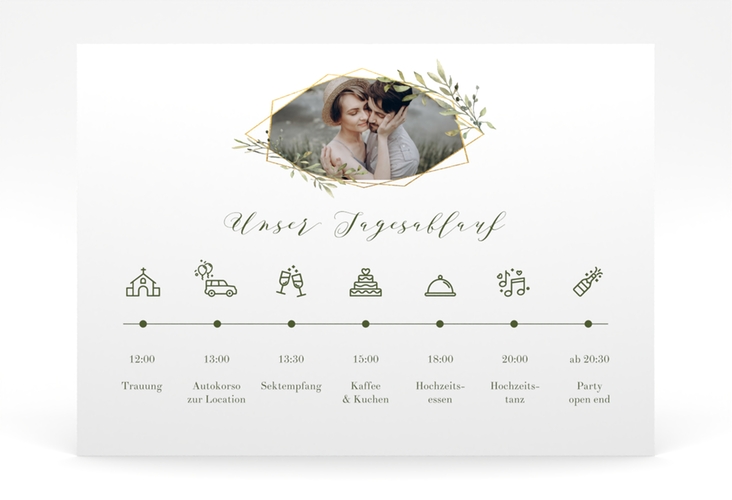 Tagesablauf Poster Hochzeit Acacia 70 x 50 cm Poster