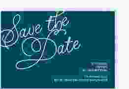 Save the Date-Postkarte Geburtstag Schwungvoll A6 Postkarte blau