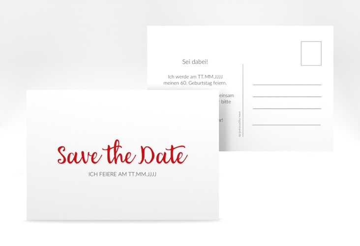 Save the Date-Postkarte Geburtstag Handwriting A6 Postkarte