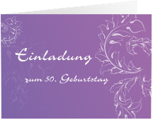 Klick: Details zu Einladung 50. Geburtstag "Peter/Petra" anzeigen Einladung 50. Geburtstag "Peter/Petra"