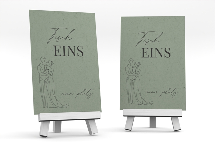 Tischnummer Hochzeit Vereint Tischaufsteller gruen