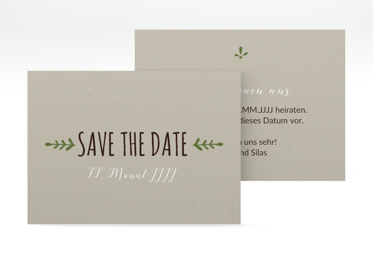 Save the Date-Visitenkarte "Eden" Visitenkarte gruen