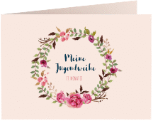 Einladung Jugendweihe Girlie A6 Klappkarte quer rosa