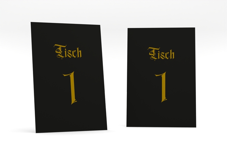 Tischnummer Hochzeit Wednesday Tischaufsteller schwarz