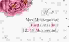 Empfängeretikett Hochzeit Cherie 63,5 x 38,1 mm rosa