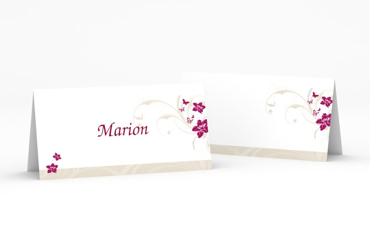 Tischkarte Hochzeit Parma Tischkarten pink