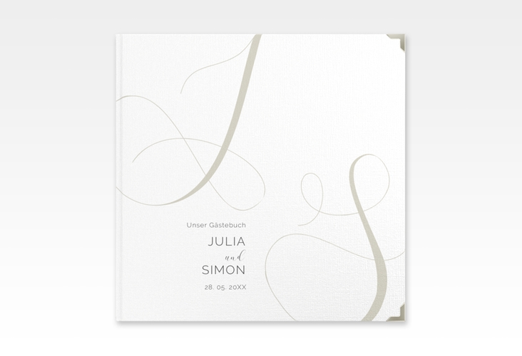 Gästebuch Selection Hochzeit Eheschließung Leinen-Hardcover weiss