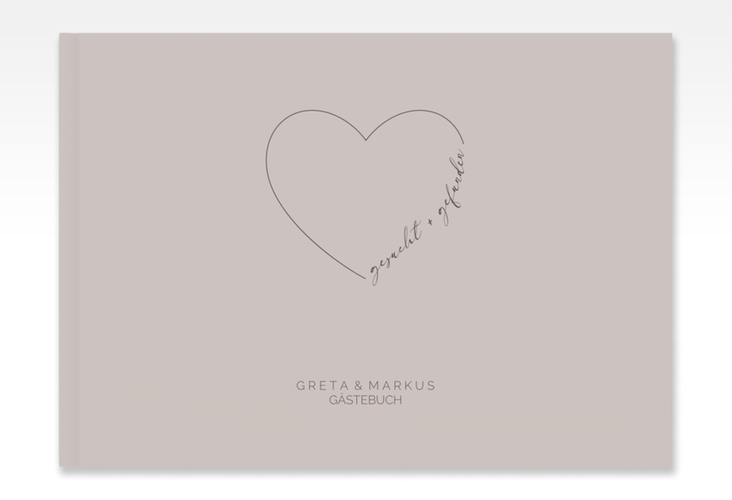 Gästebuch A4 quer Lebenstraum A4 quer, Hardcover grau