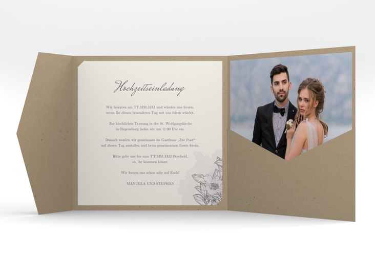 Hochzeitseinladung Artlover Pocketfold