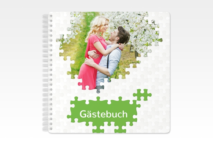 Gästebuch Hochzeit Puzzle Ringbindung