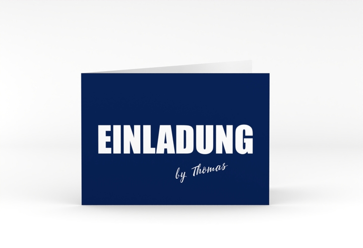 Einladung Geburtstag Zig A6 Klappkarte quer