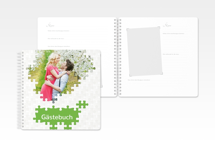 Gästebuch Hochzeit Puzzle Ringbindung