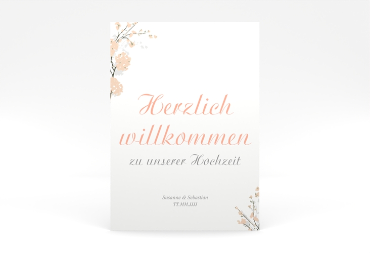 Willkommensschild Poster Salerno 50 x 70 cm Poster apricot