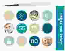 Einladung 80. Geburtstag "Circles"