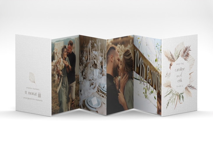 Foto-Leporello Hochzeit Bohemian Leporello weiss