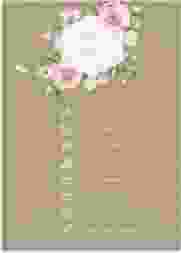 Tagesablauf Leinwand Hochzeit Graceful 50 x 70 cm Leinwand Kraftpapier mit Rosenblüten in Rosa und Weiß