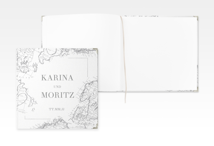 Gästebuch Selection Hochzeit Voyage Leinen-Hardcover grau