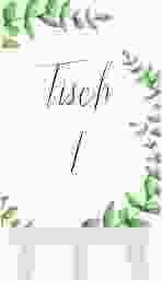 Tischnummer Hochzeit "Botanic"
