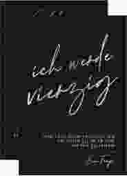 Einladung 40. Geburtstag Pastell Schrift A6 Karte hoch bunt