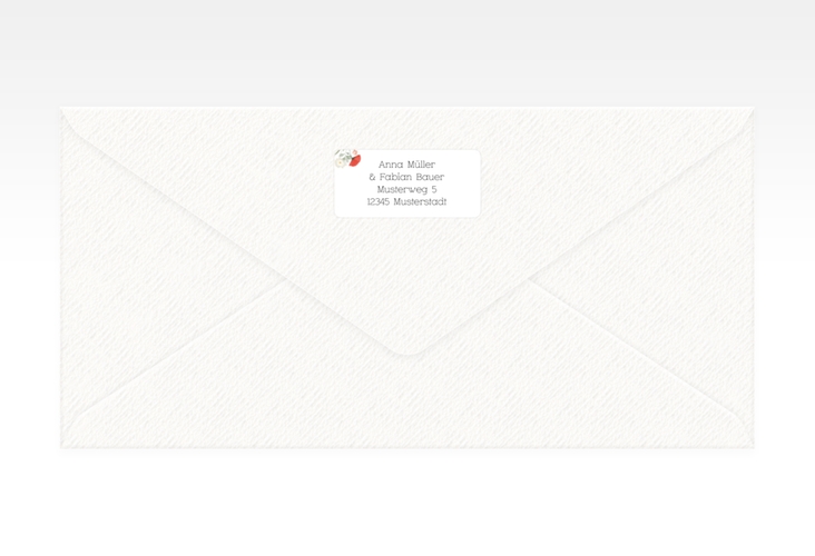 Absenderetikett Hochzeit Wildblumenherz 45,7 x 21,2 mm bunt