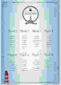 Sitzplan Poster Hochzeit "Sylt" 50 x 70 cm Poster blau