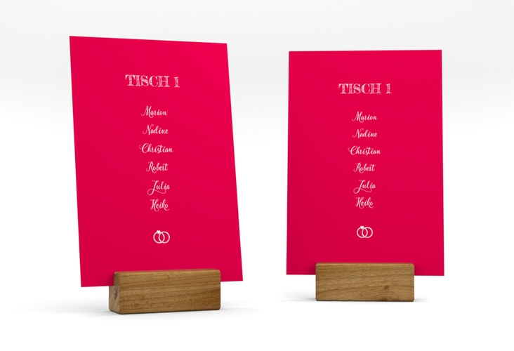Tischaufsteller Hochzeit Rise Tischaufsteller pink