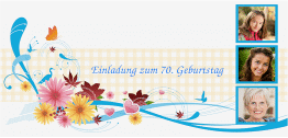 Klick: Details zu Einladung 70. Geburtstag "Elisabeth" anzeigen Einladung 70. Geburtstag "Elisabeth"