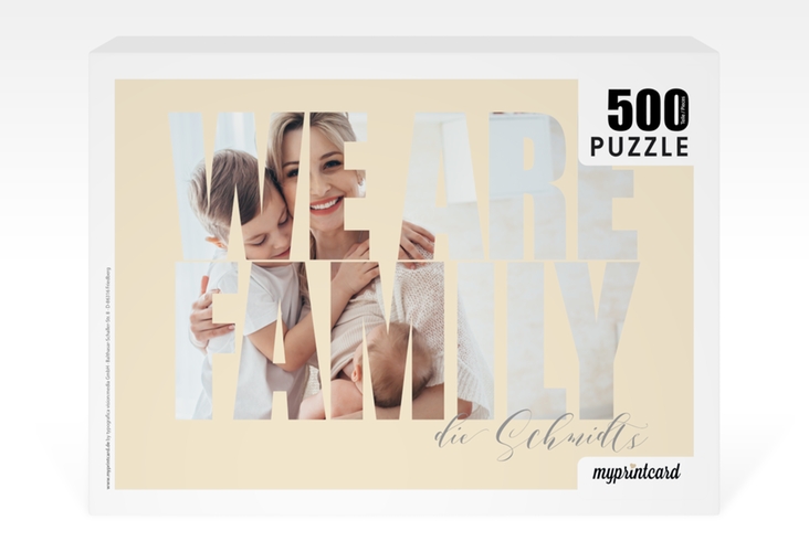 Fotopuzzle 500 Teile Familienmensch 500 Teile beige