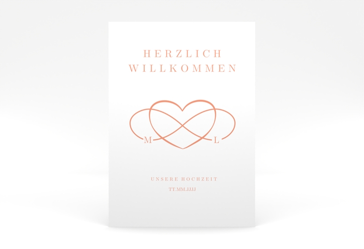 Willkommensschild Poster Infinity 50 x 70 cm Poster apricot