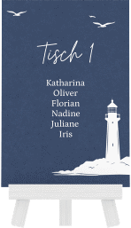 Tischaufsteller Hochzeit "Leuchtturm"