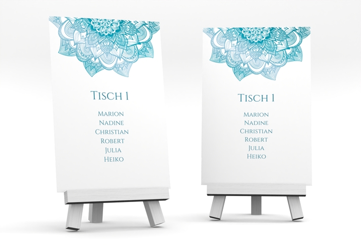 Tischaufsteller Hochzeit Delight Tischaufsteller tuerkis