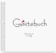 Gästebuch Hochzeit Twohearts Ringbindung rot