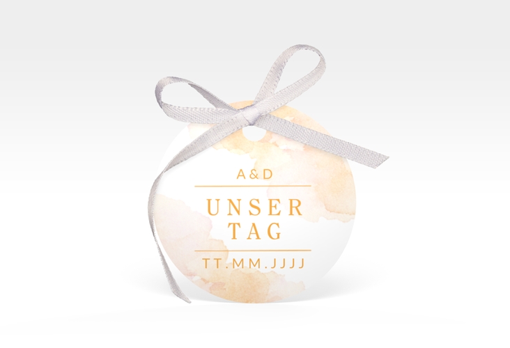 Geschenkanhänger Hochzeit "Blush" Geschenkanhänger, rund