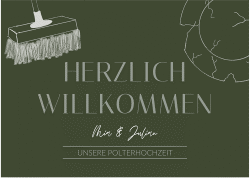 Willkommensschild Poster "Polterhochzeit"