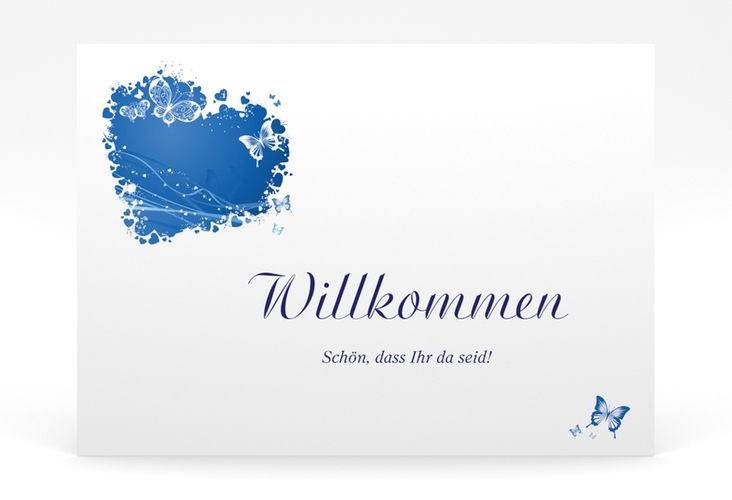 Willkommensschild Poster Mailand 70 x 50 cm Poster blau